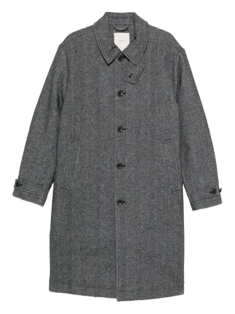Calvin Klein single-breasted herringbone coat