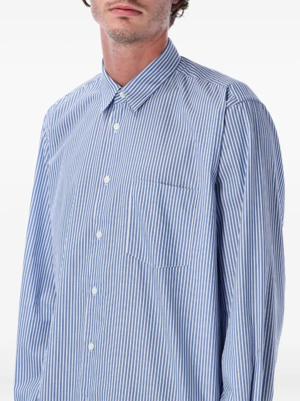COMME des GARÇONS SHIRT ストライプシャツ S Comme Des Garçons Shirt ストライプ シャツ | ブルー | FARFETCH JP