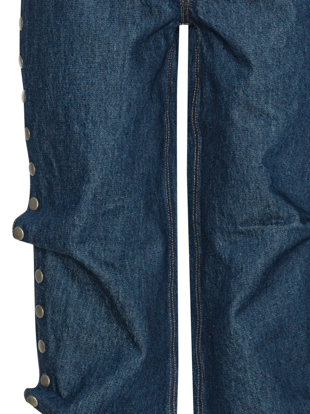 ROTATE BIRGER CHRISTENSEN Jeans met wijde pijpen en knopen Blauw
