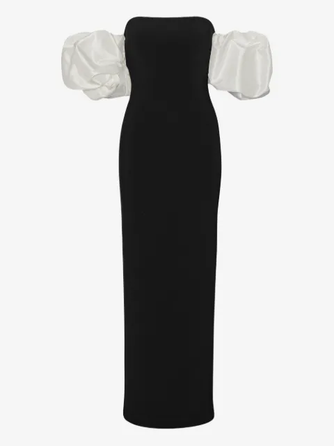 ROTATE BIRGER CHRISTENSEN vestido largo con mangas farol