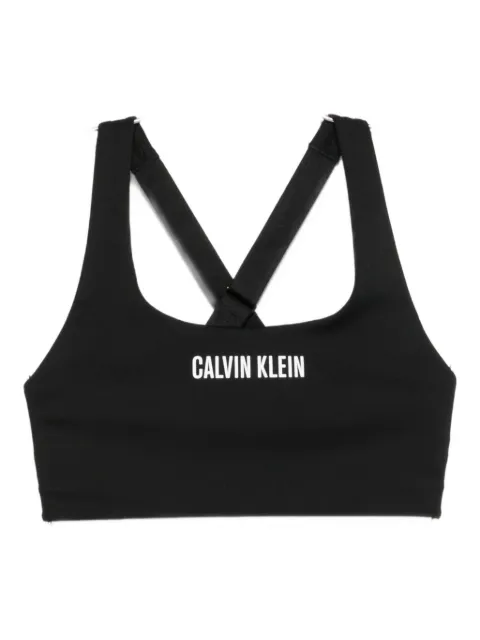 Calvin Klein logo-print sports bra