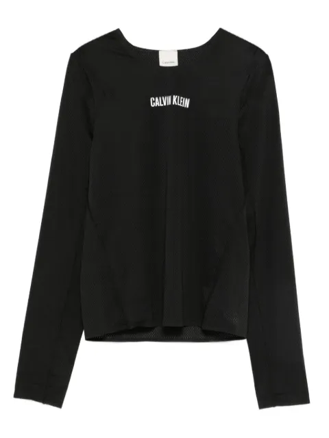 Calvin Klein logo-print long-sleeve performance top