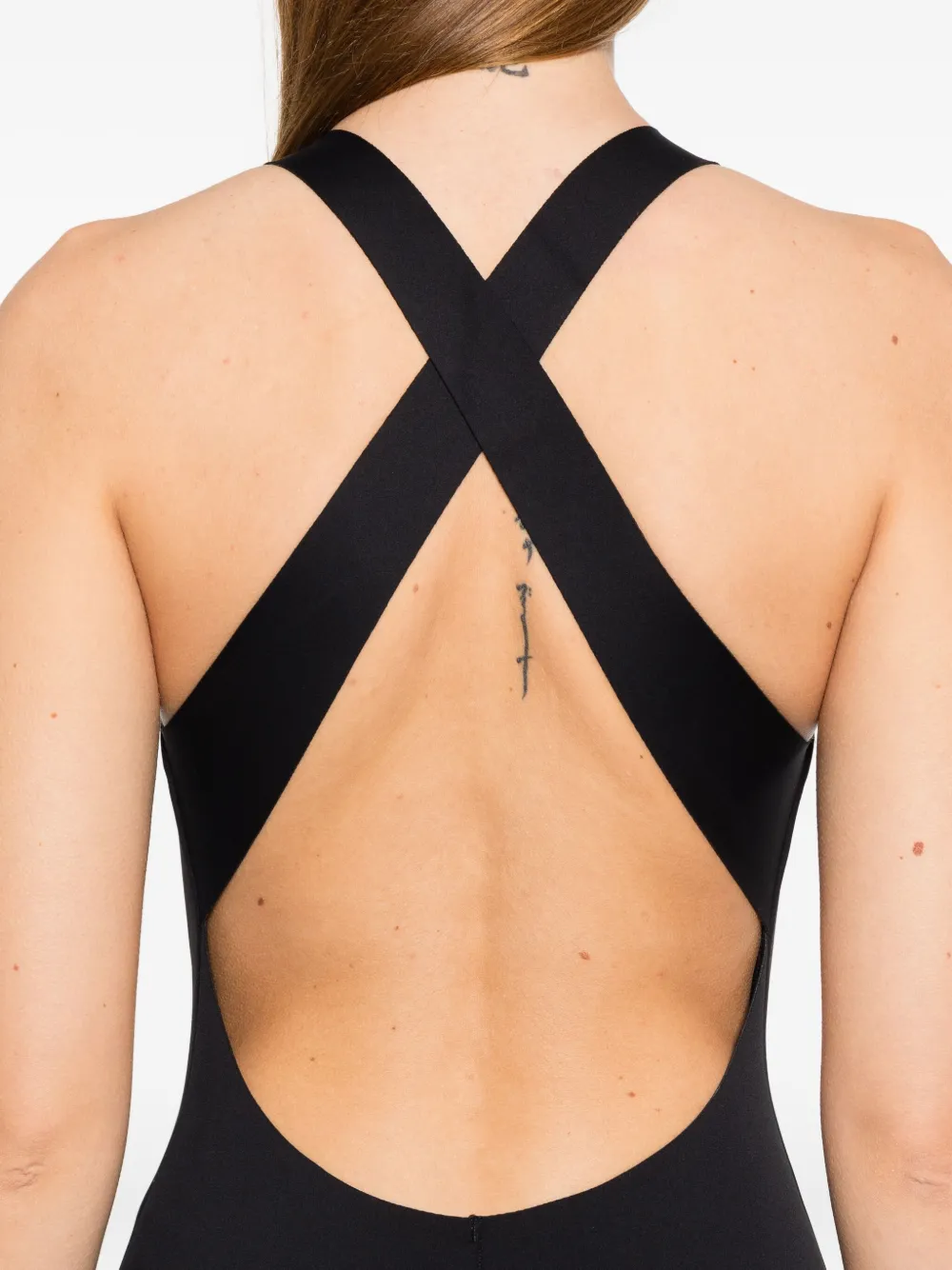 Calvin Klein Logo-print Performance Jumpsuit In Brown