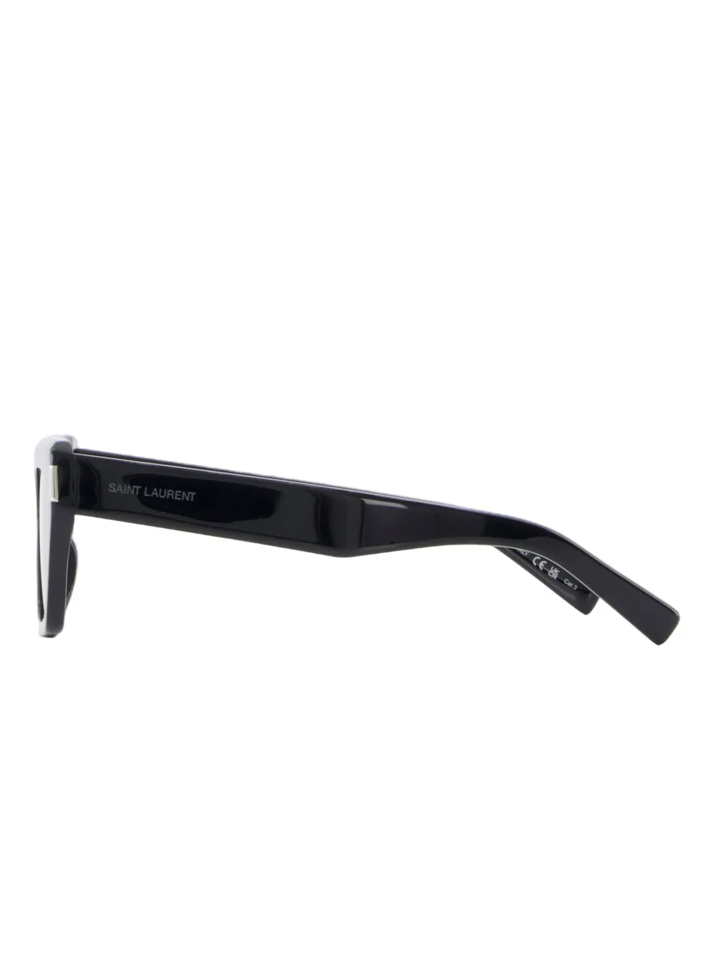 Saint Laurent Eyewear Zonnebril met rechthoekig montuur - Zwart