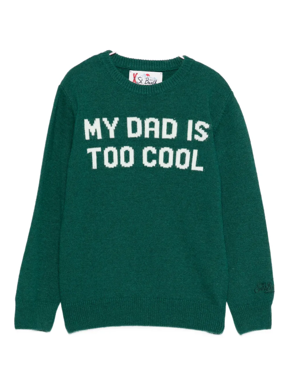 MC2 Saint Barth Kids crew-neck intarsia sweater | Green | Image 1