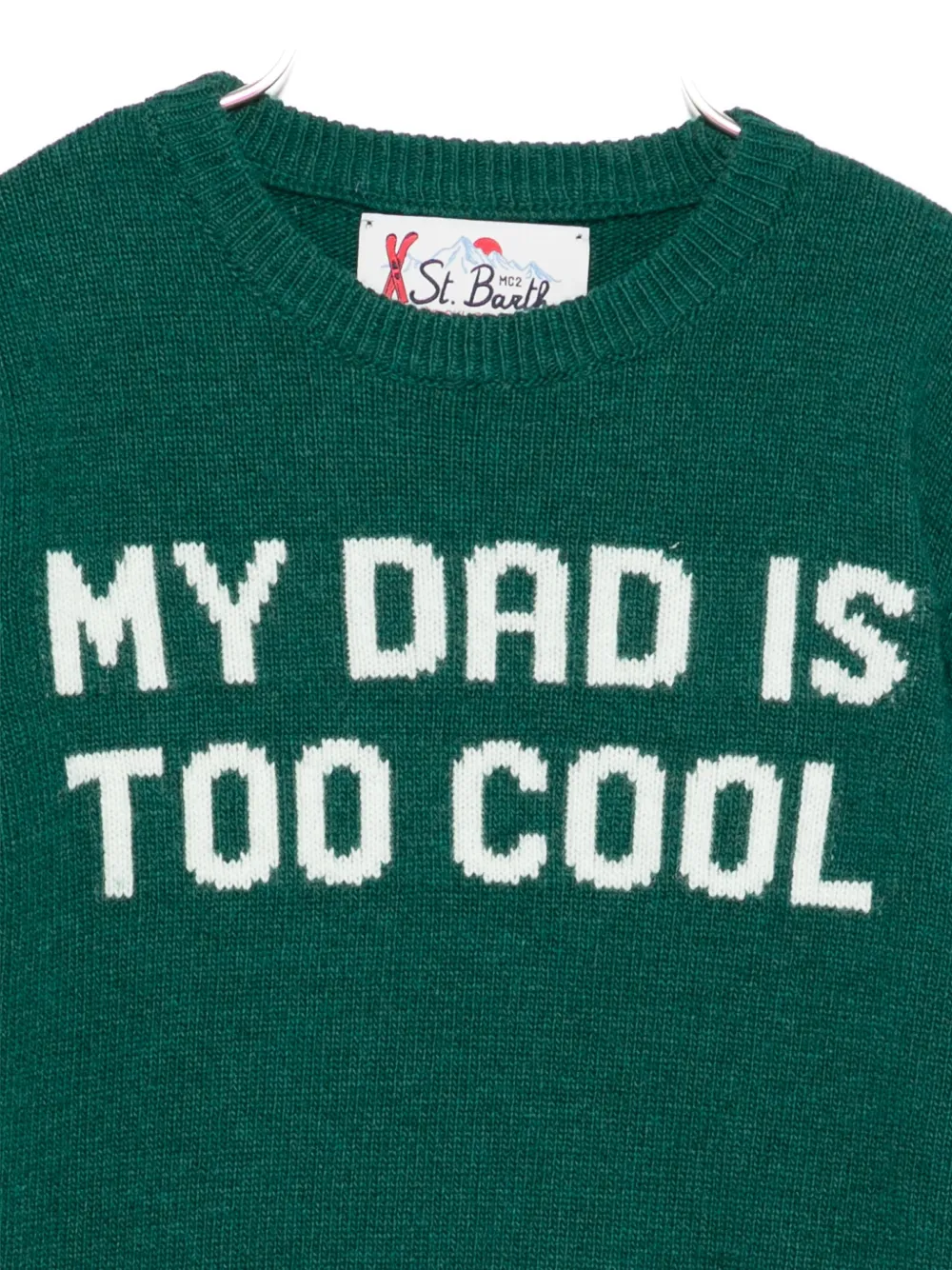 Mc2 Saint Barth Crew-neck Intarsia Sweater In Green