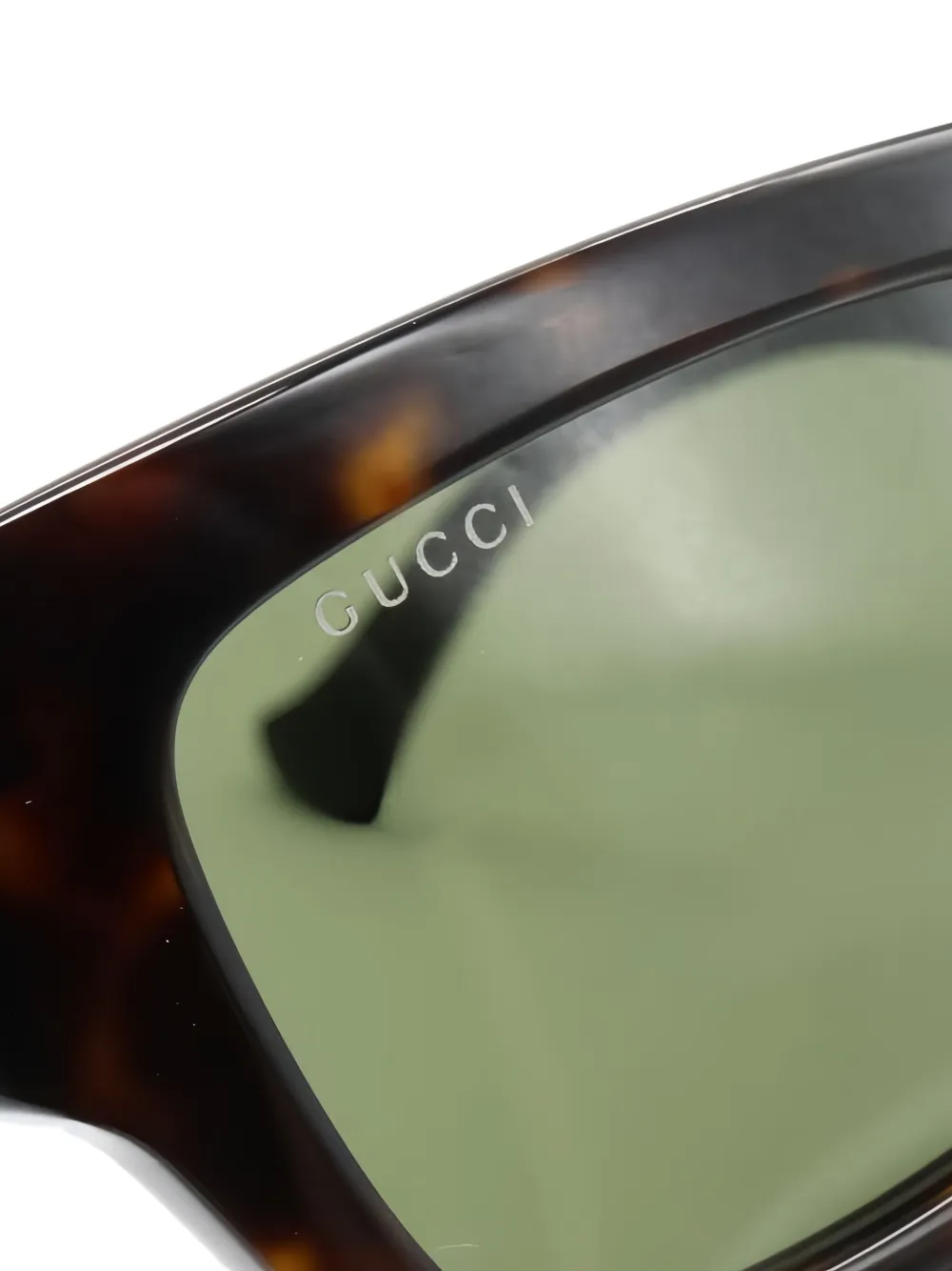 Pre-owned Gucci 2020s Rectangular Sunglasses In Brown