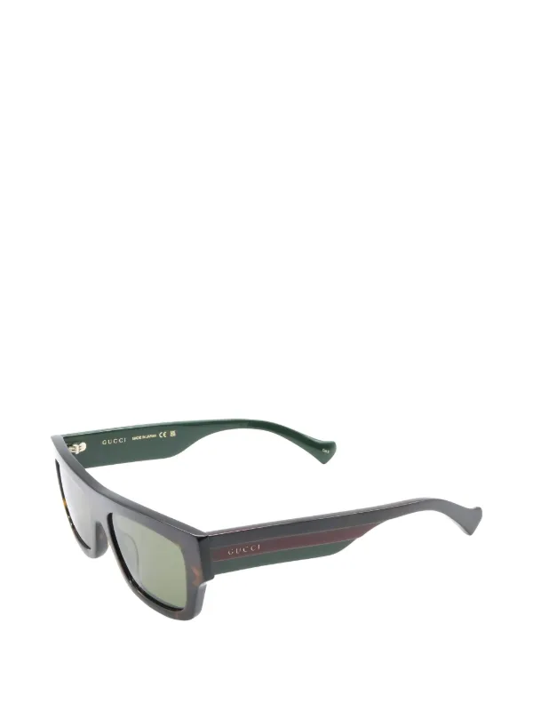 Gucci Pre-Owned Occhiali Da Sole Rettangolari Anni 2020 Marrone