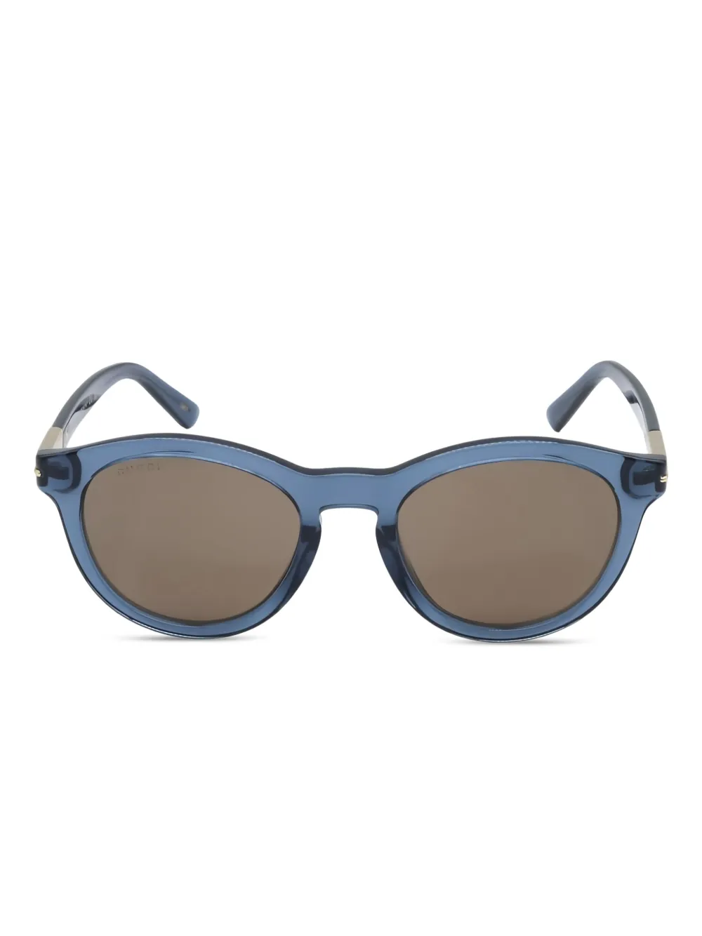 Gucci Pre-Owned 2020s round-frame sunglasses | Blue | Image 1