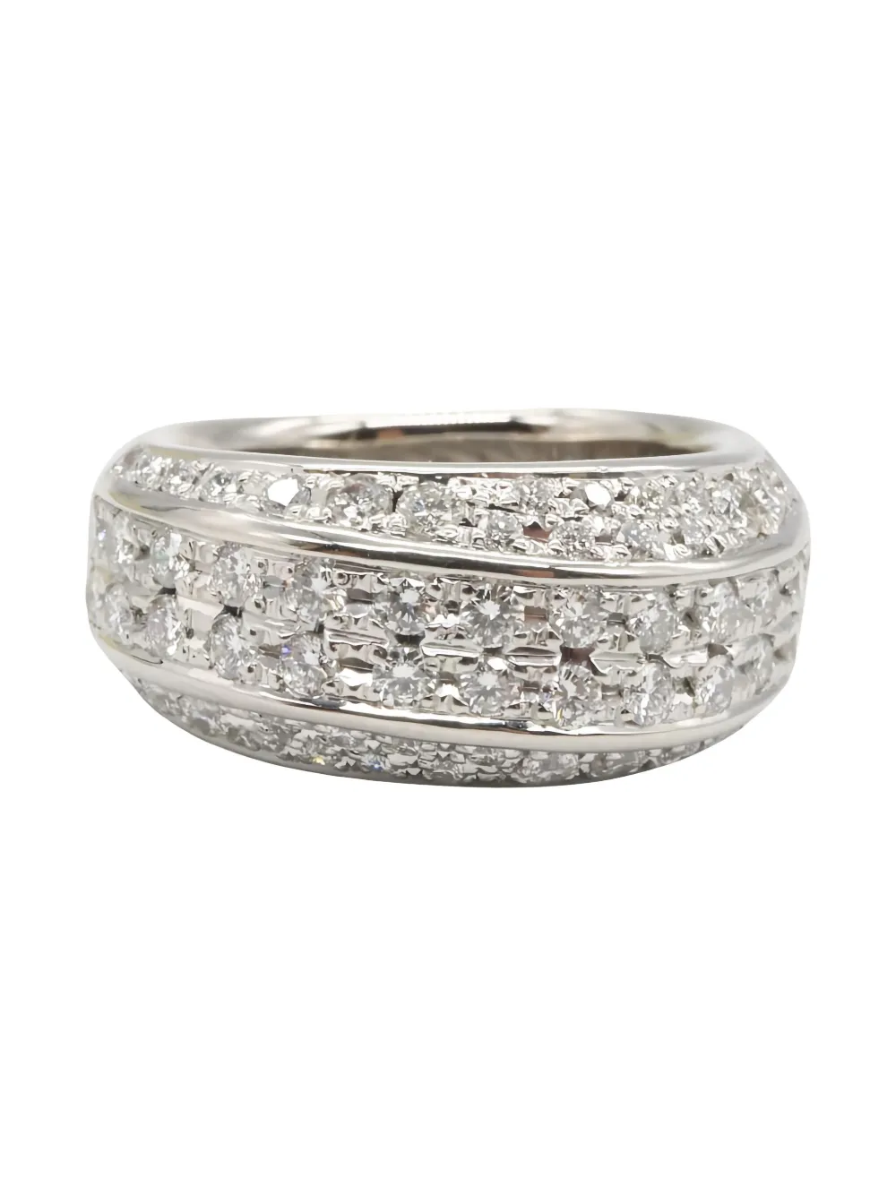 Pre-owned Lanvin 2010s Platinum Diamond Ring In Silver
