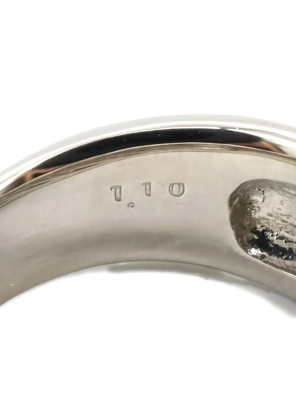 Pre-owned Lanvin 2010s Platinum Diamond Ring In Silver