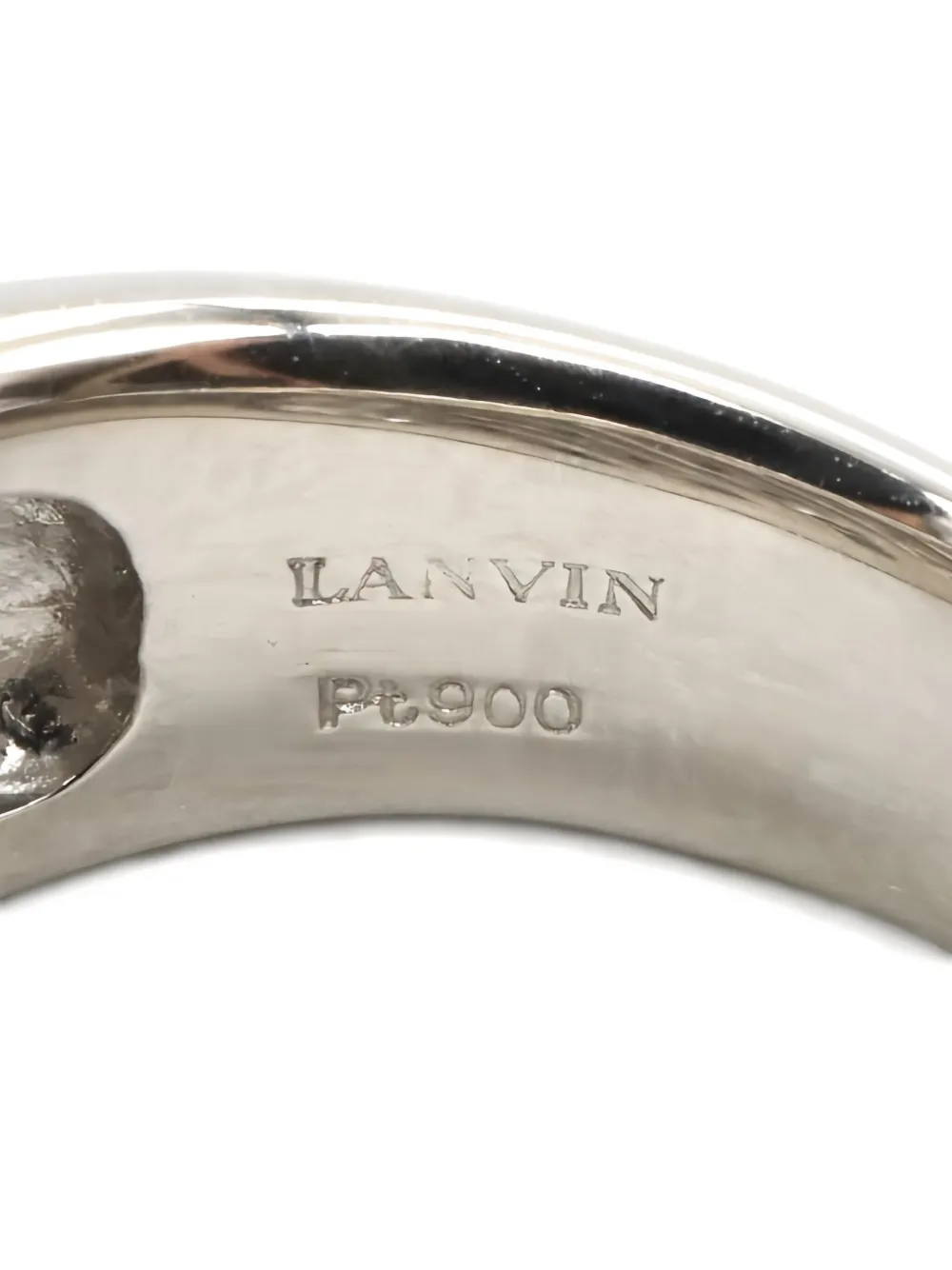 Pre-owned Lanvin 2010s Platinum Diamond Ring In Silver