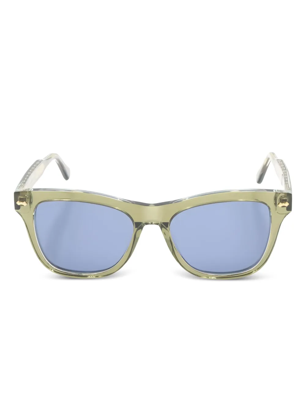 Gucci Pre-Owned 2020s Geometric Frame Sunglasses | Green | Image 1