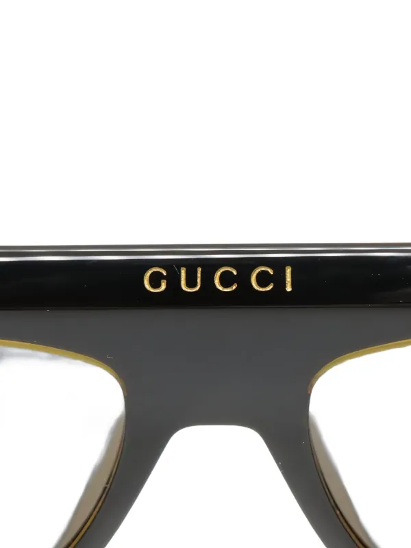 Gucci Pre-Owned 2020s Rectangle Sunglasses Black FARFETCH IN