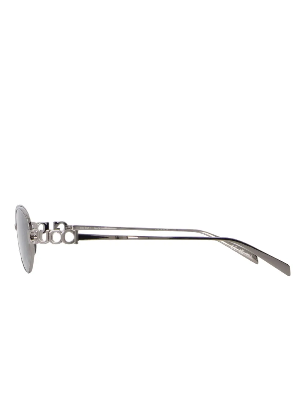 Gucci Eyewear Zonnebril met ovalen montuur - Grijs