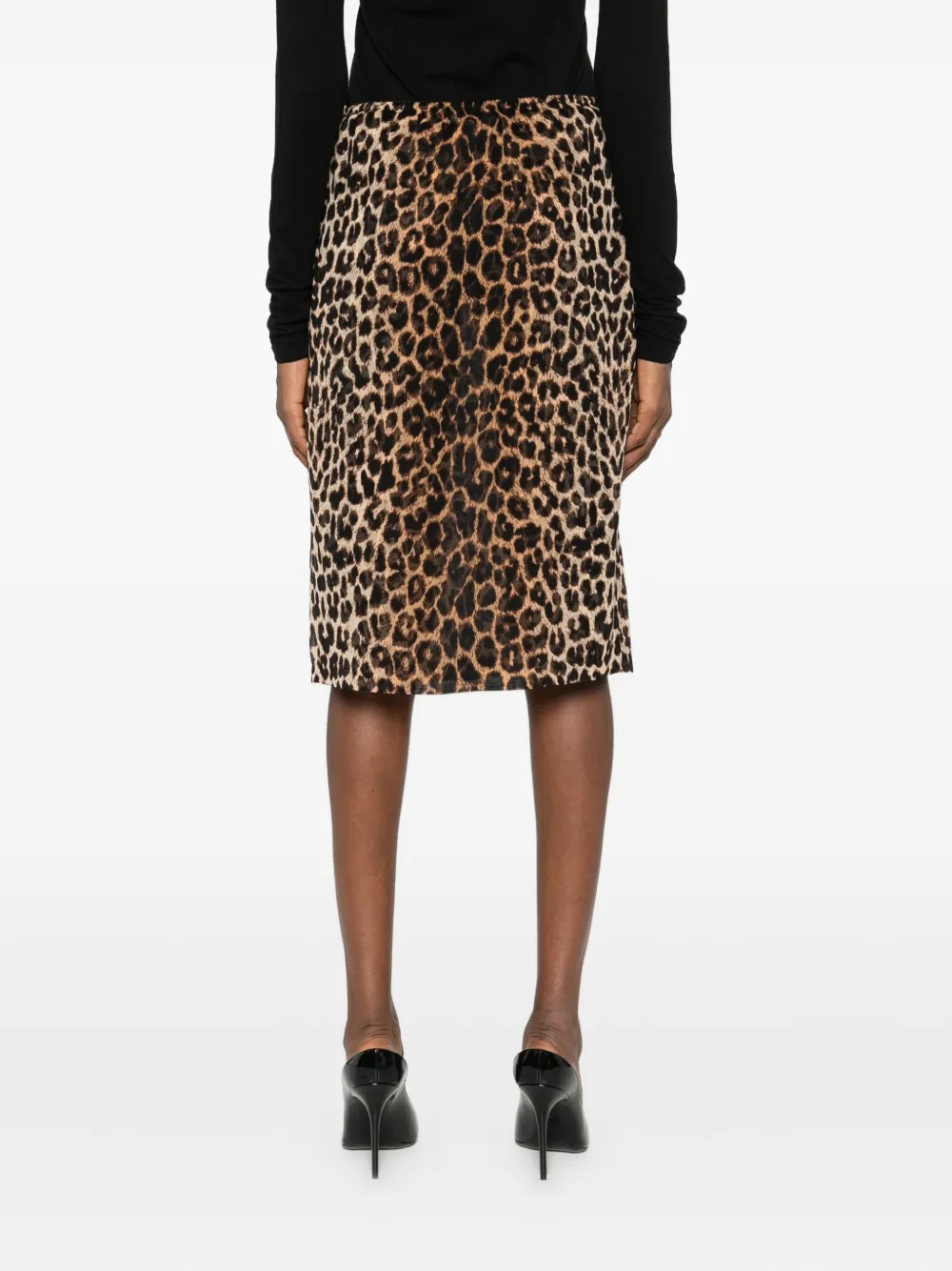 Saint Laurent Animal-print Skirt In Animal Print