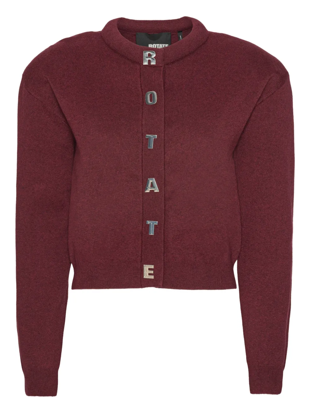 Rotate Birger Christensen Firm Knit Cardigan In Red