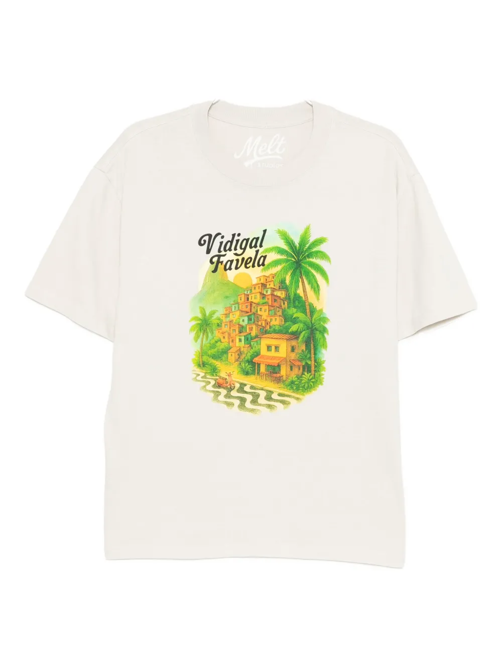 Melt graphic-printed T-shirt | Neutrals | Image 1