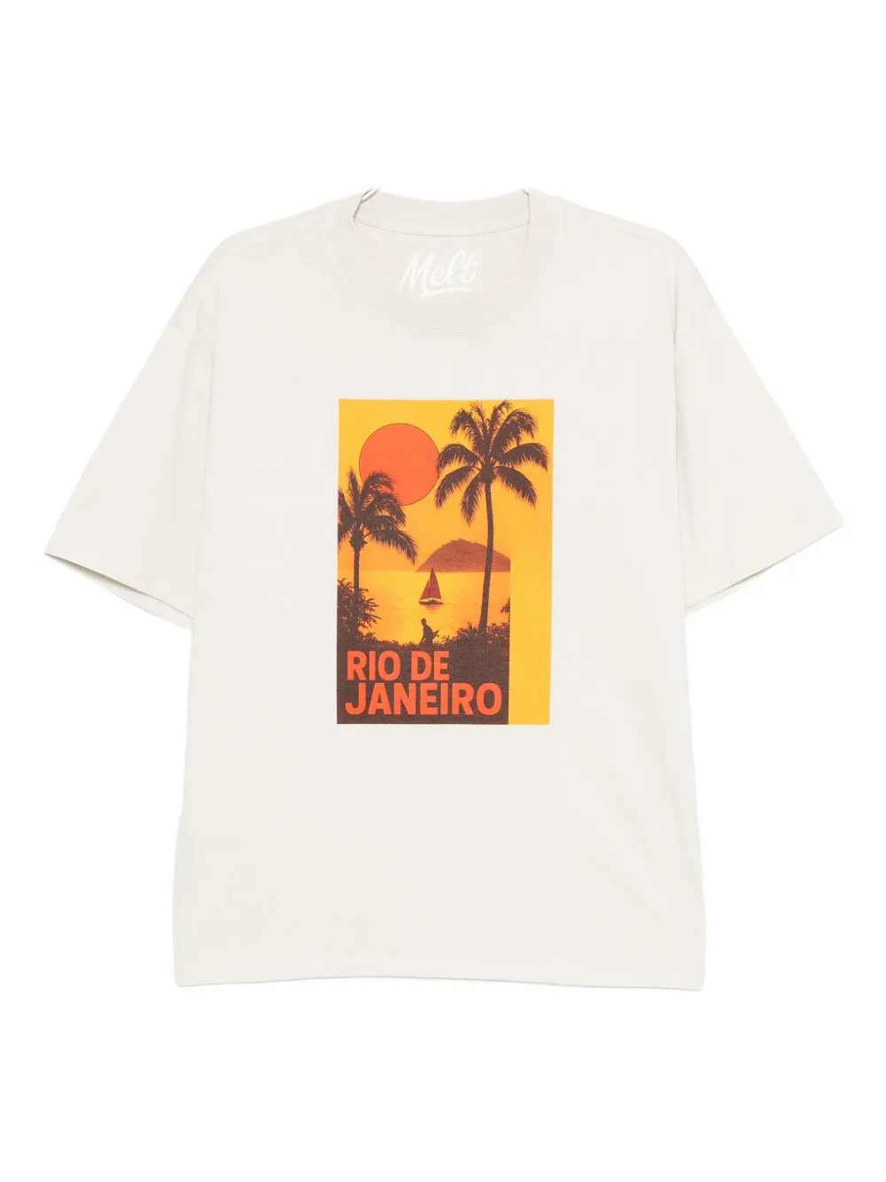 Melt graphic-printed T-shirt | Neutrals | Image 1