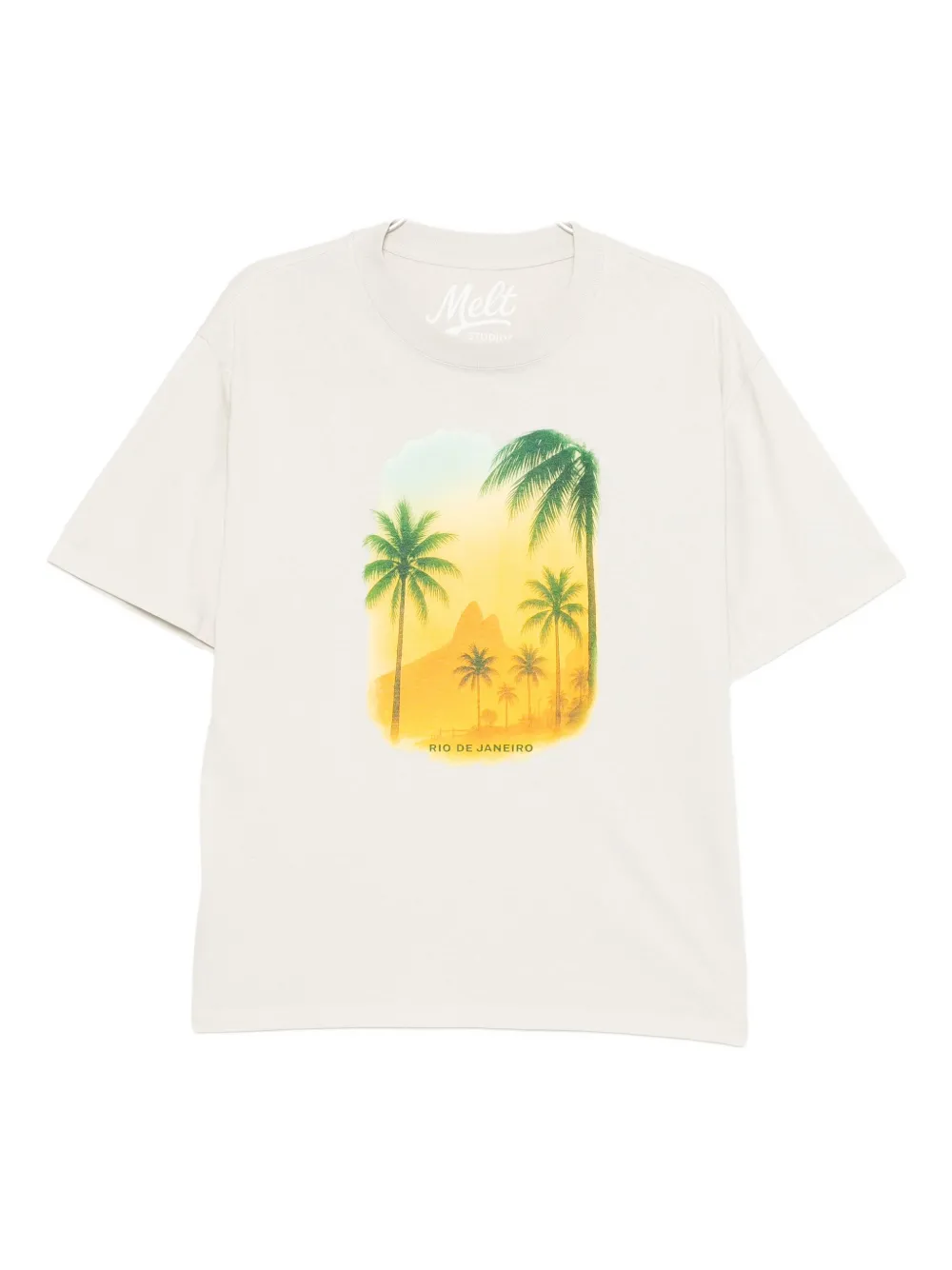 Melt graphic-printed T-shirt | Neutrals | Image 1