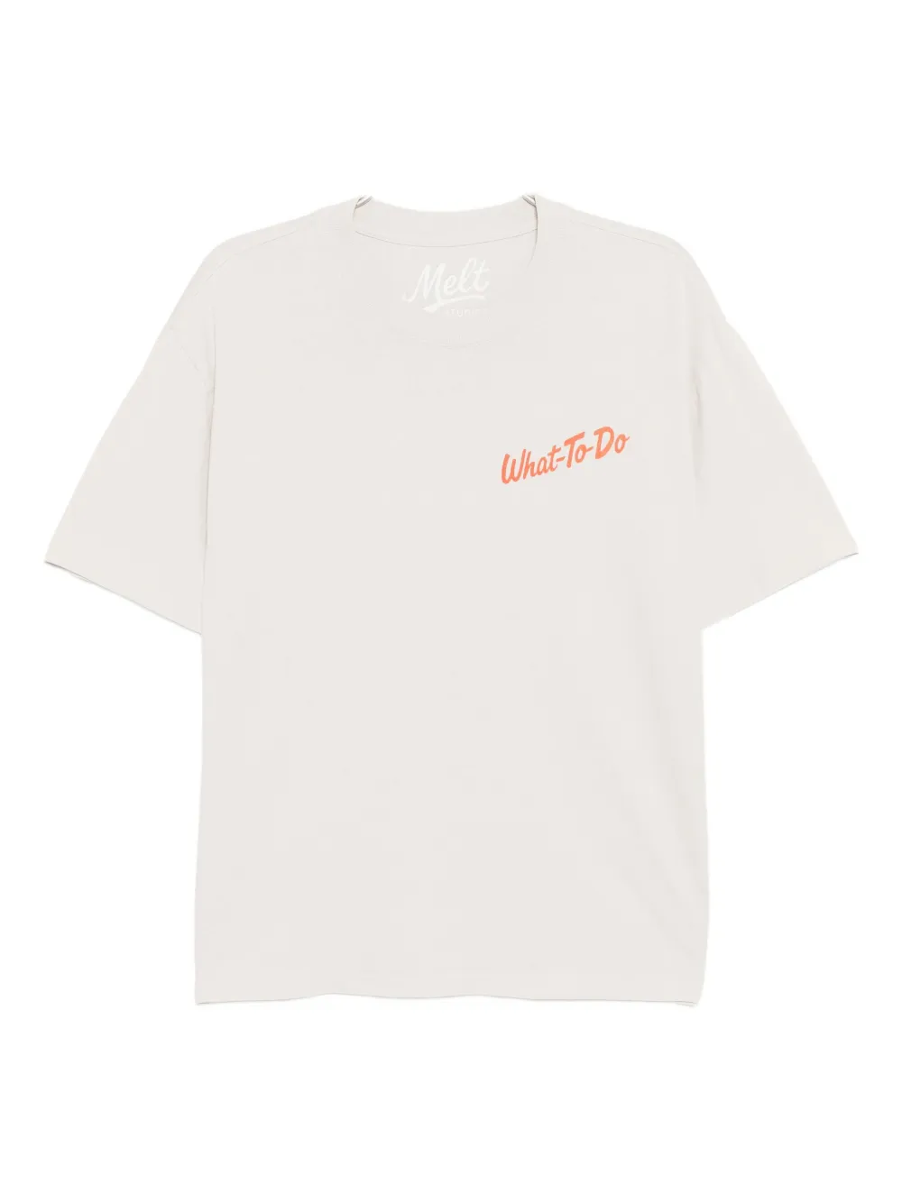 Melt slogan-print T-shirt | Neutrals | Image 1