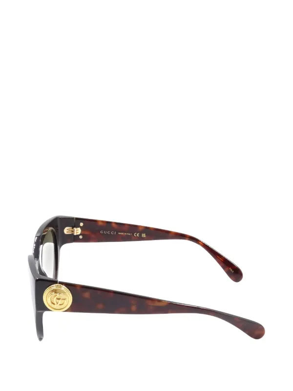 Gucci Pre-Owned cat-eye Frame Sunglasses Brown FARFETCH IN