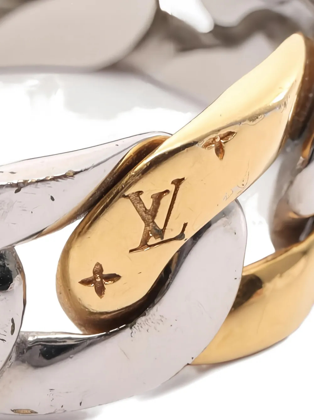 Pre-owned Louis Vuitton 2020 Chain-link Ring In Silver
