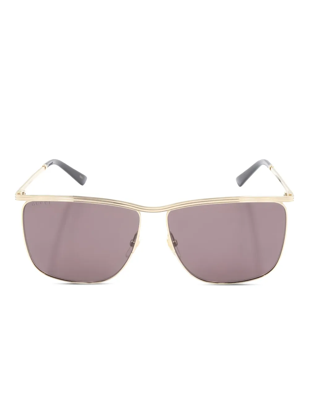 Gucci Pre-Owned rectangle-frame sunglasses | Gold | Image 1