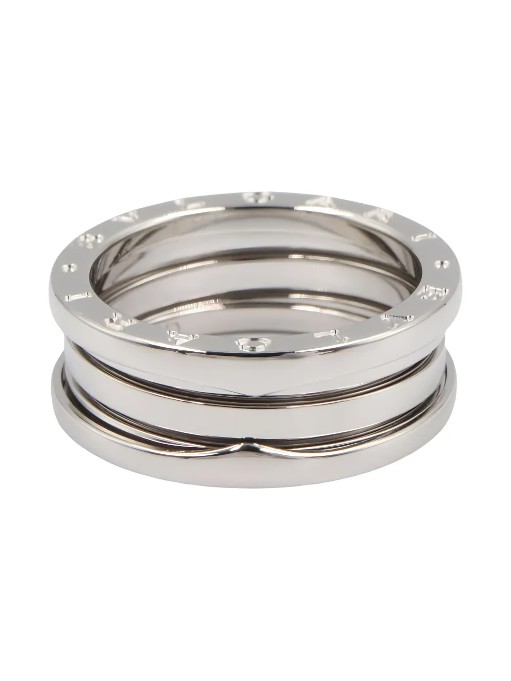 Bvlgari Pre-Owned 2010s B.zero1 18K white gold three-band ring | Men | Image 2