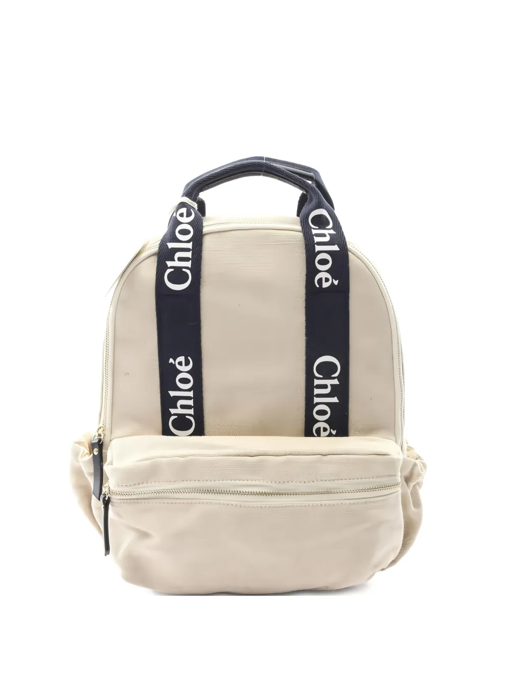 Chloé Pre-Owned embroidered-logo backpack | Neutrals | Image 1