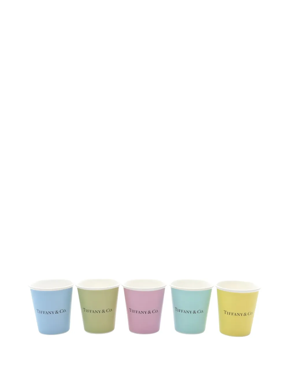 Tiffany & Co. Pre-Owned 2020s logo-detail cups (set of five) | Blue | Image 1