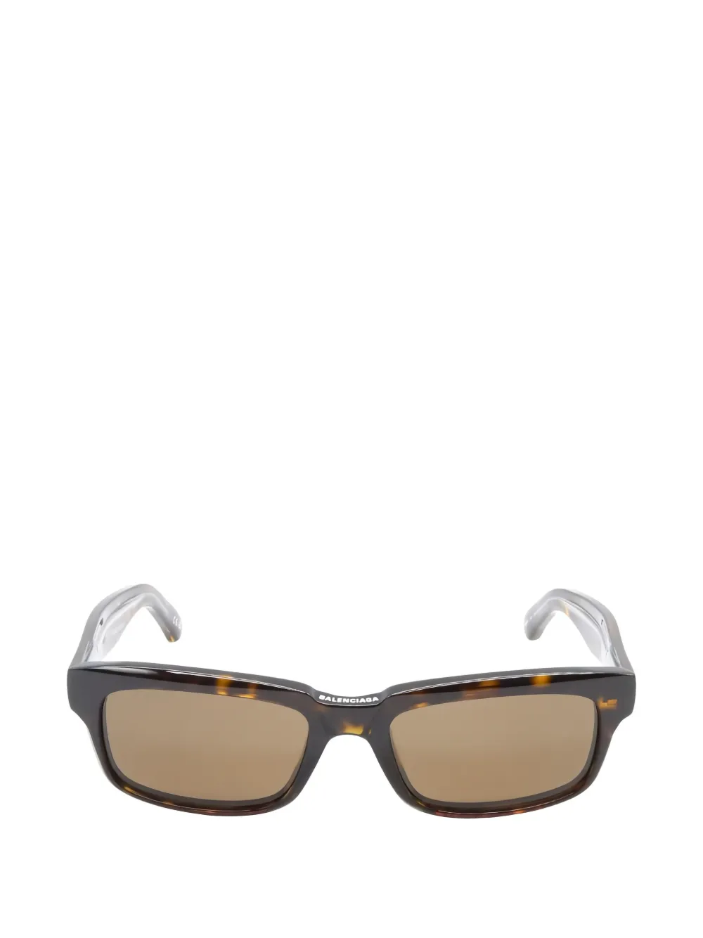 Balenciaga Pre-Owned 2020s rectangle frame sunglasses | Brown | Image 1