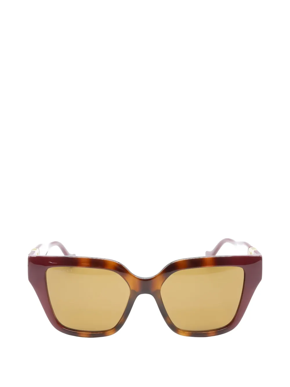 Gucci Pre-Owned 2020S Interlocking G logo geometric sunglasses - Rosso