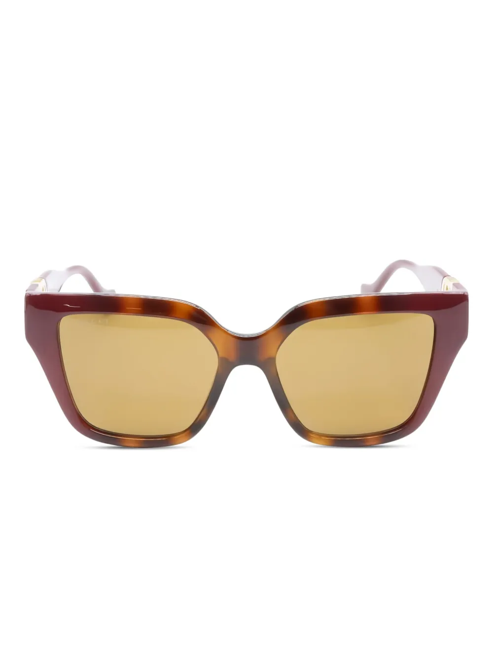 Gucci Pre-Owned 2020S Interlocking G logo geometric sunglasses | Red | Image 1