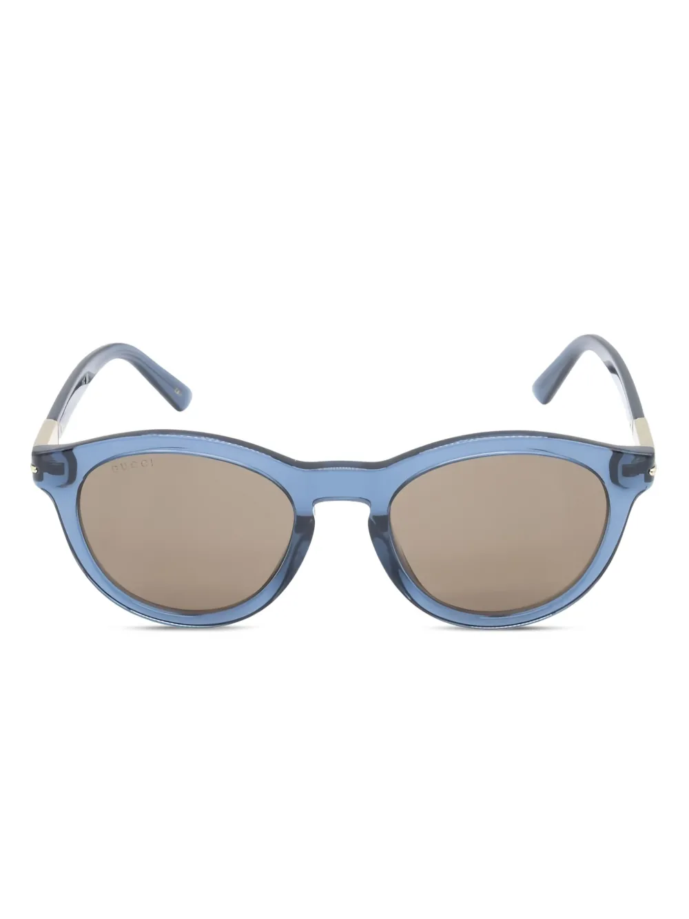 Gucci Pre-Owned 2020s round frame sunglasses | Blue | Image 1