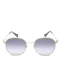 Gucci Pre-Owned 2020s round frame logo sunglasses - Gold
