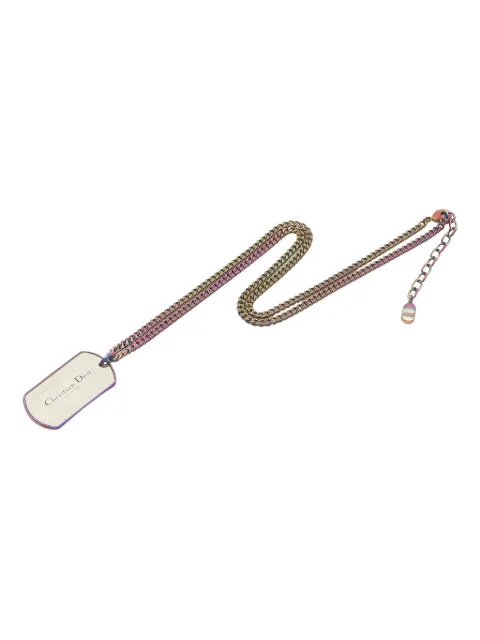 Christian Dior Pre-Owned Couture tag necklace
