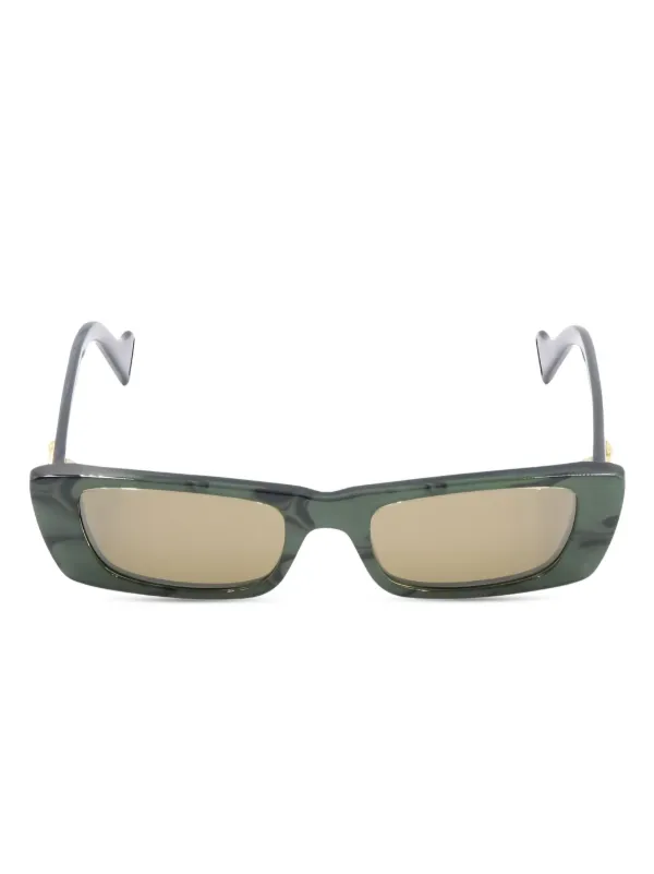 Gucci Pre-Owned rectangle-frame Sunglasses Green FARFETCH