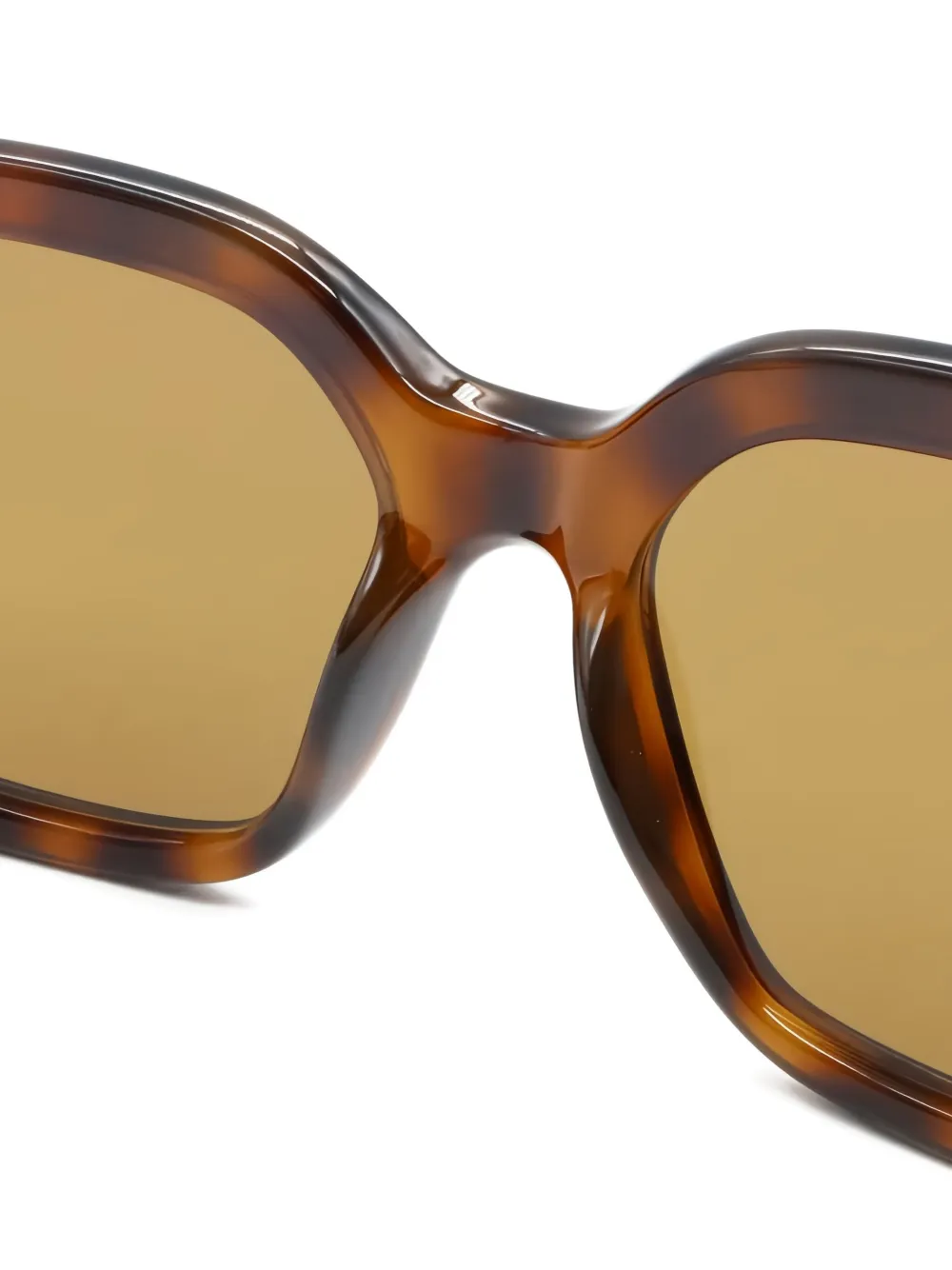 Pre-owned Gucci 方形镜框太阳眼镜 In Red