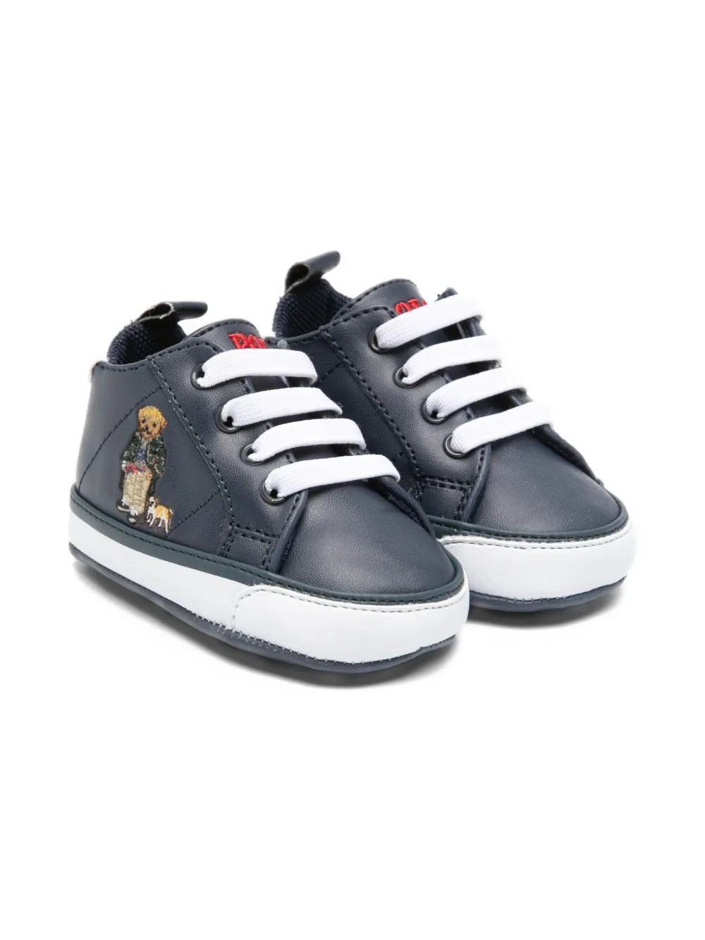 POLO RALPH LAUREN KIDS Sneakers con ricamo - Blu
