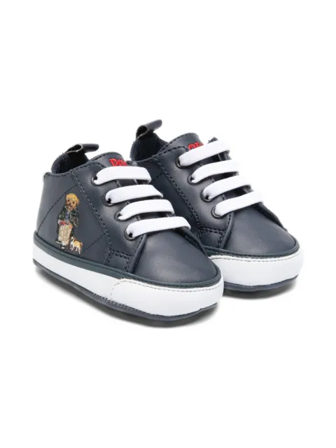 POLO RALPH LAUREN KIDS embroidered trainers