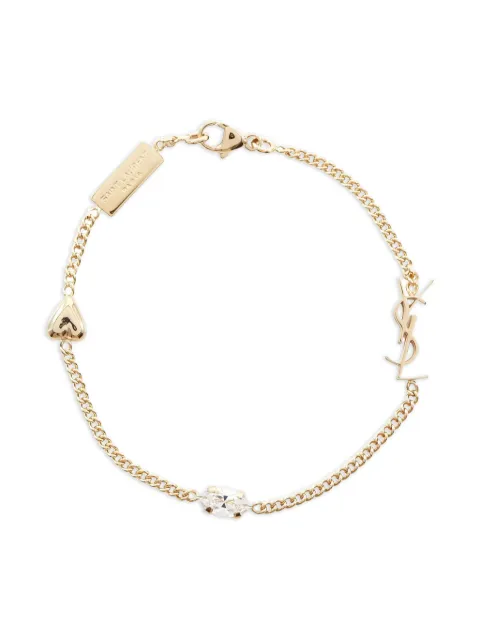 Saint Laurent Pre-Owned 2020s Cassandre heart-charm bracelet