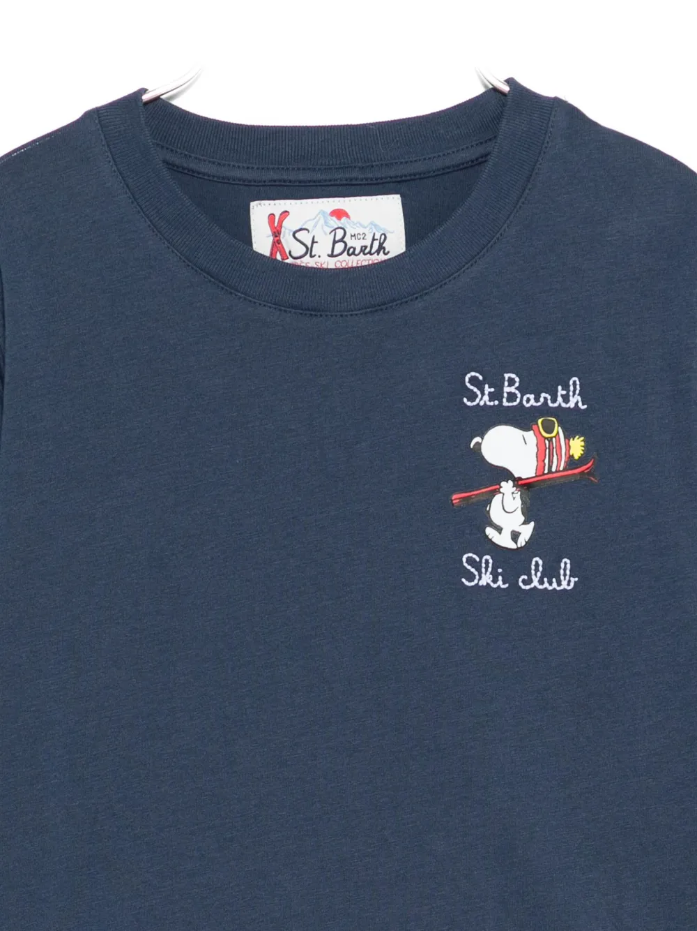 Mc2 Saint Barth Embroidered Long-sleeve T-shirt In Blue