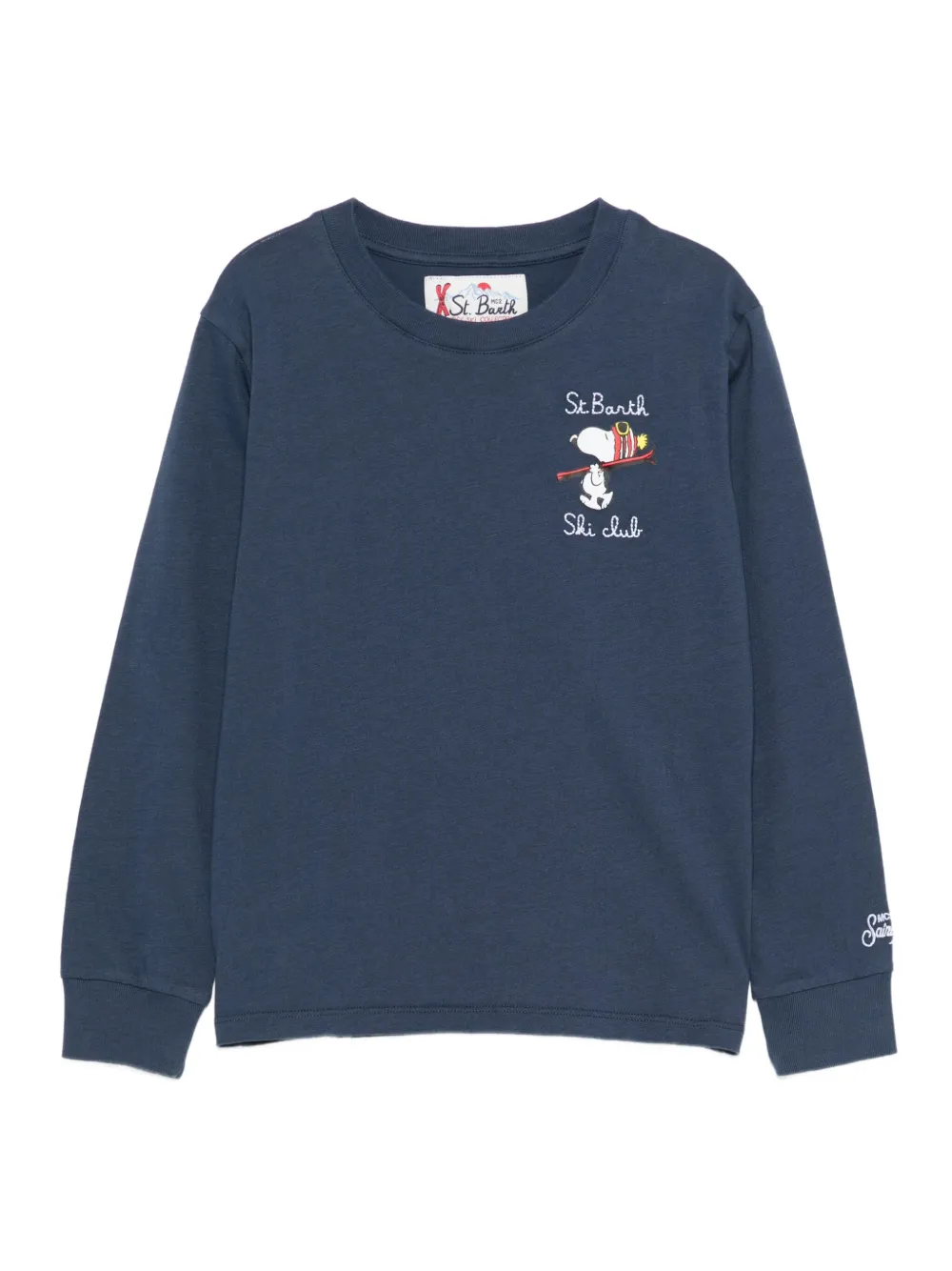 MC2 Saint Barth Kids エンブロイダリー ロングTシャツ - ブルー MC2 Saint Barth Kids エンブロイダリー ロングTシャツ - ブルー