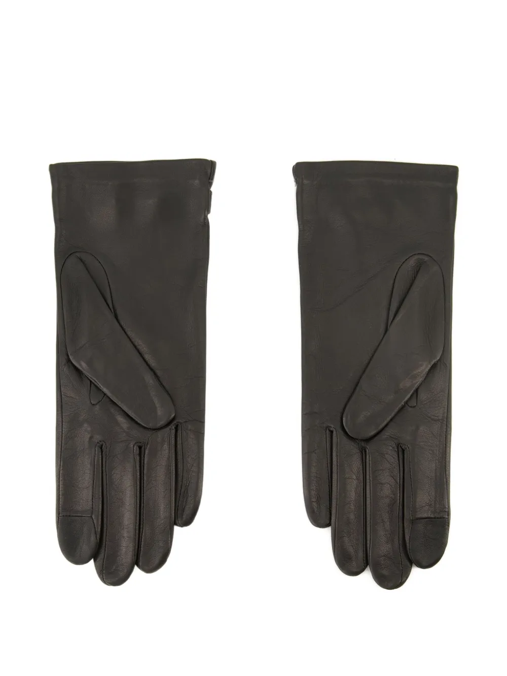 Ami Alexandre Mattiussi Heart-buckle Leather Gloves In Black