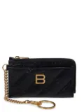 Balenciaga quilted chain wallet - Black