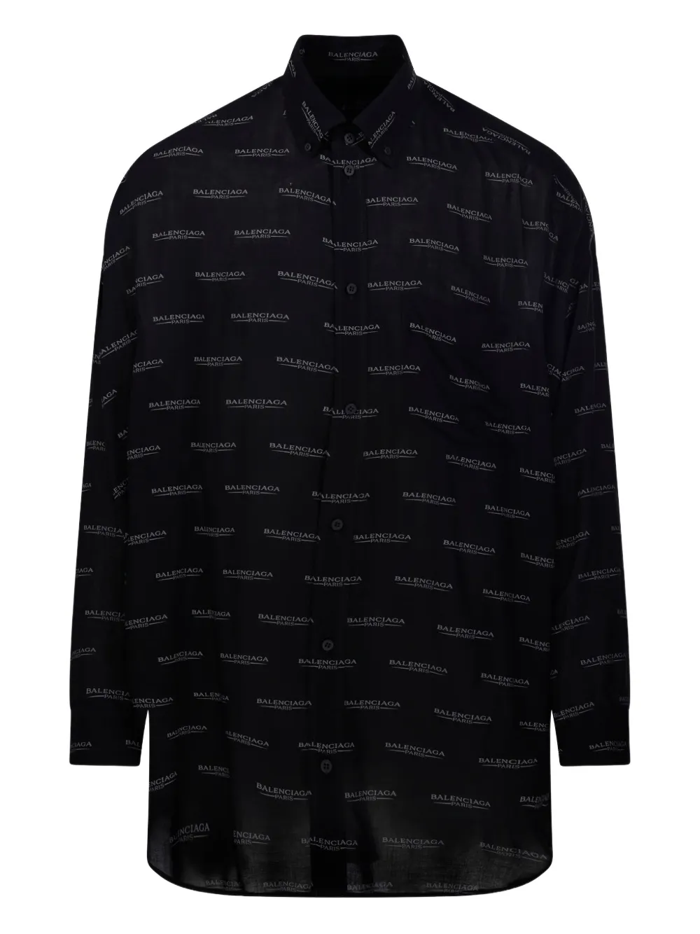 Balenciaga logo-pattern shirt | Black | Image 1