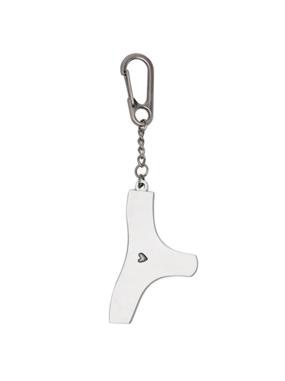 Protémoa Chaveiro com detalhe de coração | Prateado | Image 1