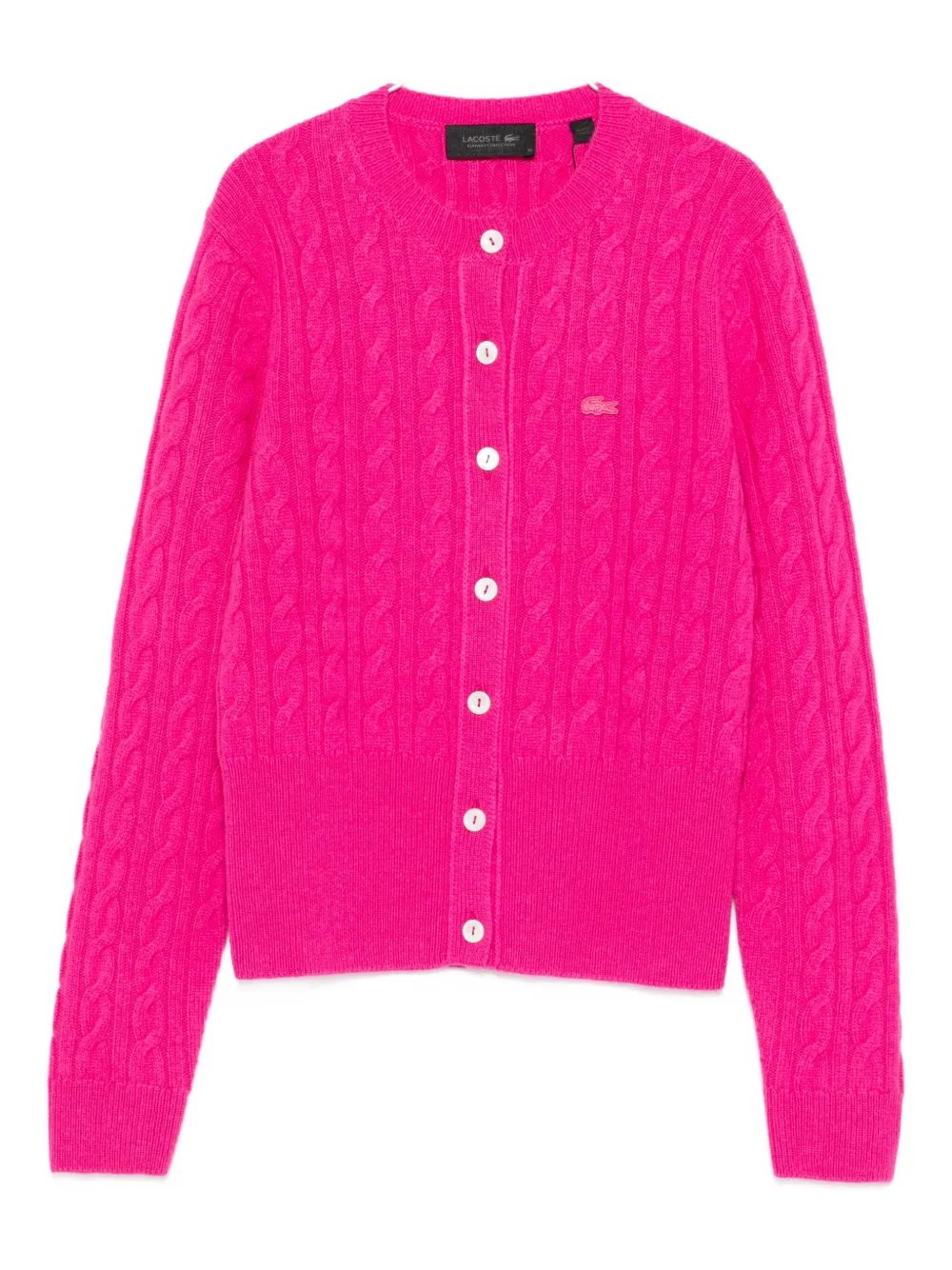 Lacoste cable-knit cardigan - Rosa