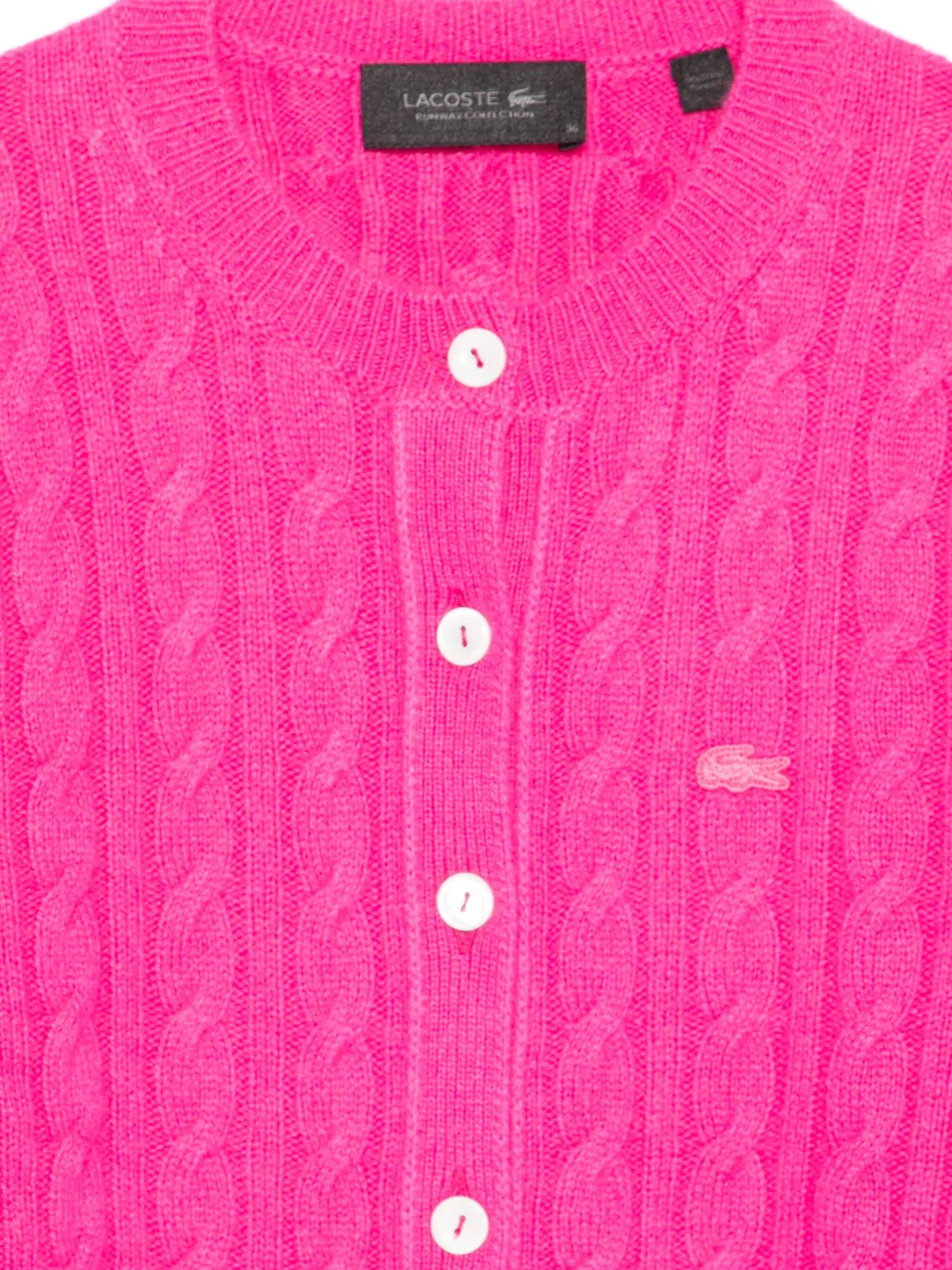 Lacoste Kabelgebreid vest Roze